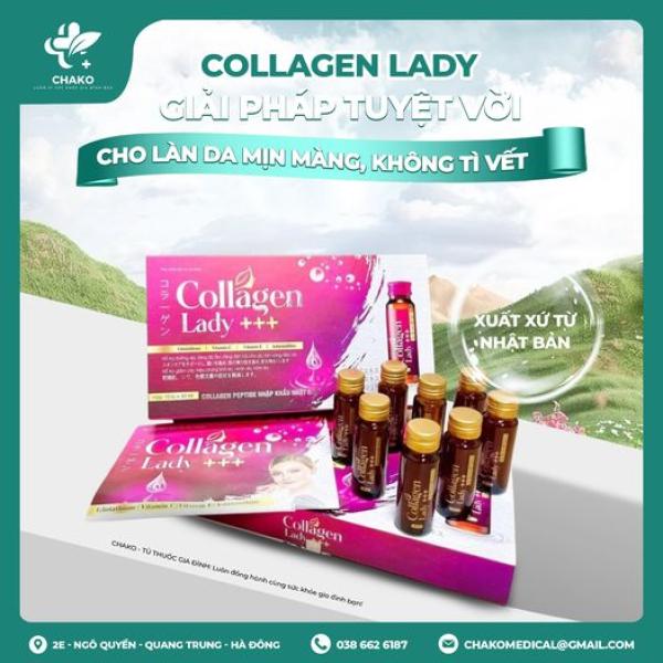 Collagen Lady Nhật Bản giúp làn da tươi trẻ, căng mịn